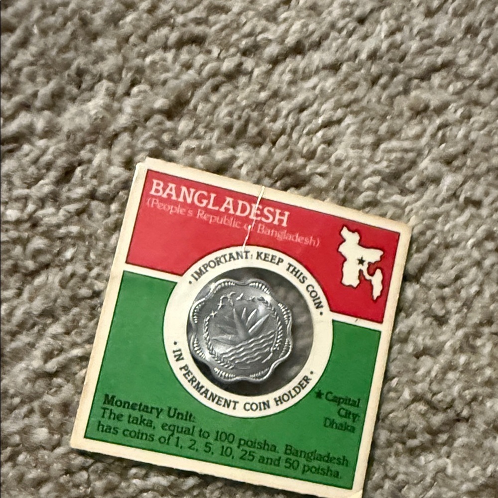 Vintage Sealed Bangladesh Coin in Permeant Holder - Picture 3 of 5